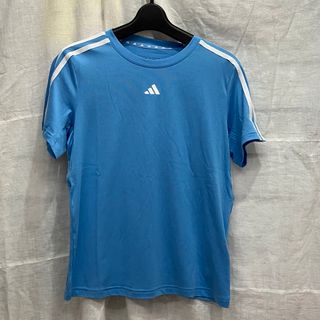 アディダス(adidas)の新品未使用品　adidas アディダス　レディースLサイズ　半袖Tシャツ　青(Tシャツ/カットソー(半袖/袖なし))