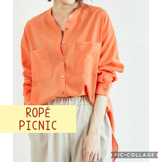 ロペピクニック(Rope' Picnic)のROPÉ PICNIC バンドカラーポケットシアーシャツ(シャツ/ブラウス(長袖/七分))
