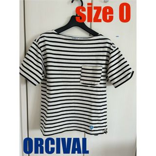 ORCIVAL - 中古★日本製size0★ORCIVALオーシバル★ボーダーポケットTee 白×黒