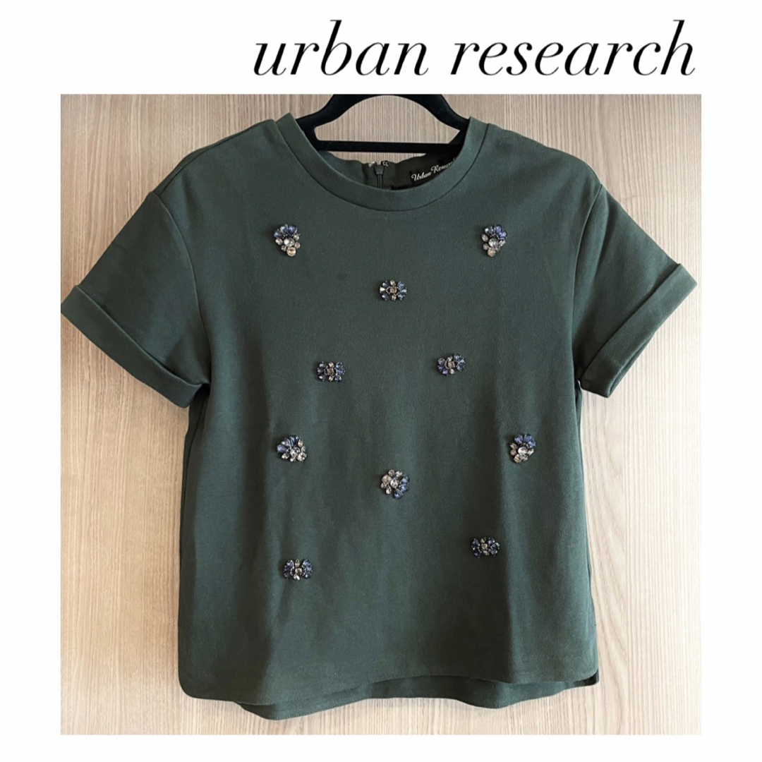 URBAN RESEARCH(アーバンリサーチ)のアーバンリサーチ ( F ) カットソー / レディース 半袖 ビジュ レディースのトップス(Tシャツ(半袖/袖なし))の商品写真