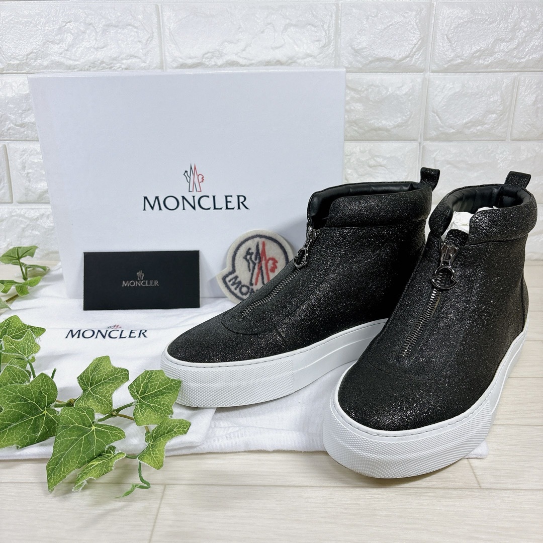 MONCLER(モンクレール)のモンクレール PAULINE ジップアップ スニーカー 39/24.5cm レディースの靴/シューズ(スニーカー)の商品写真