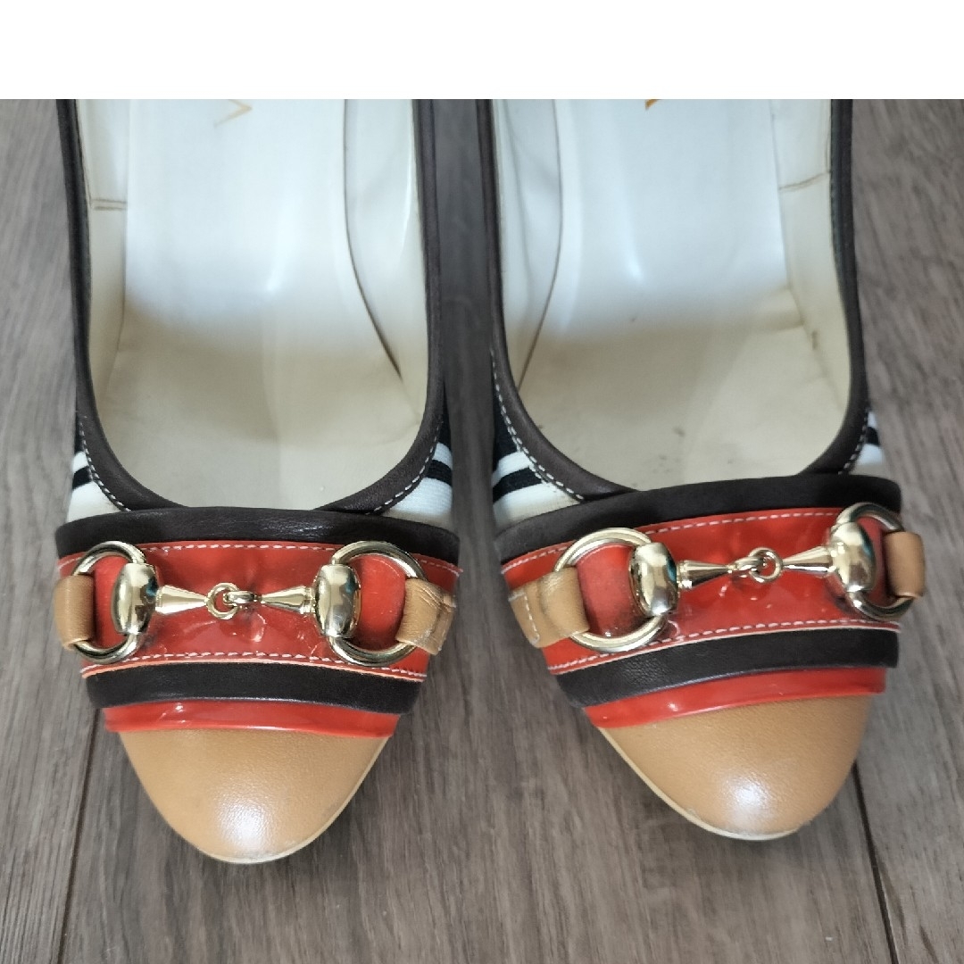 DIANA(ダイアナ)のダイアナ　DIANA　パンプス　23.5cm　ストライプ レディースの靴/シューズ(ハイヒール/パンプス)の商品写真
