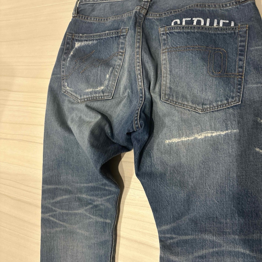 藤原ヒロシ着用 FRAGMENT x SEQUEL デニム ダメージ加工 S 藤原ヒロシ着用 FRAGMENT x SEQUEL デニム ダメージ加工 S