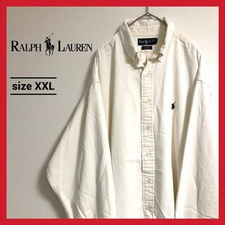 Ralph Lauren - 90s 古着 ラルフローレン BDシャツ 白シャツ オーバーサイズ 2XL 