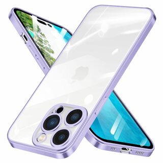 【色: 薄紫】iPhone 14 Pro 用 ケース クリア 薄型 iphone(その他)