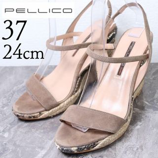 ペリーコ(PELLICO)の【美品】PELLICO ペリーコ 24 スエード サニー パイソン サンダル(サンダル)