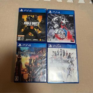 プレイステーション4(PlayStation4)の【値下げ】 PS4ソフト4枚 PS4の電源コードとHDMIケーブル(家庭用ゲームソフト)