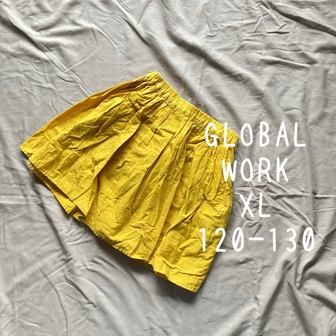 GLOBAL WORK(グローバルワーク)のグローバルワーク XL 120 130スカート 黄色 イエロー キッズ/ベビー/マタニティのキッズ服女の子用(90cm~)(スカート)の商品写真