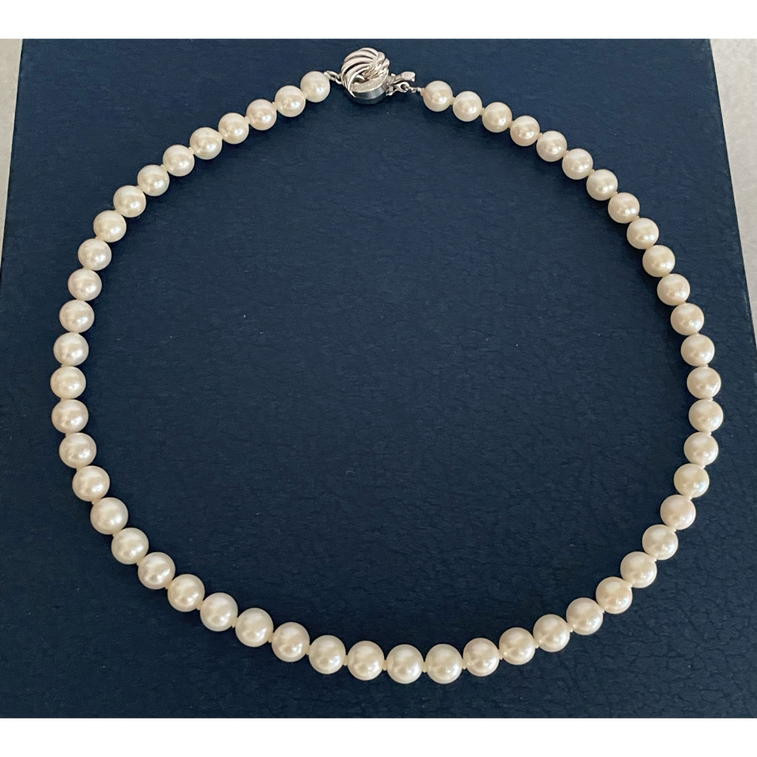あこや真珠ネックレス ⚪️7㎜ silver オールノット あこや真珠ネックレス ⚪️7㎜ silver オールノット