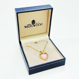 ウェッジウッド(WEDGWOOD)のWEDGWOOD　ウェッジウッド　ネックレス　ハート　ピンク　エンジェル　箱付き(ネックレス)