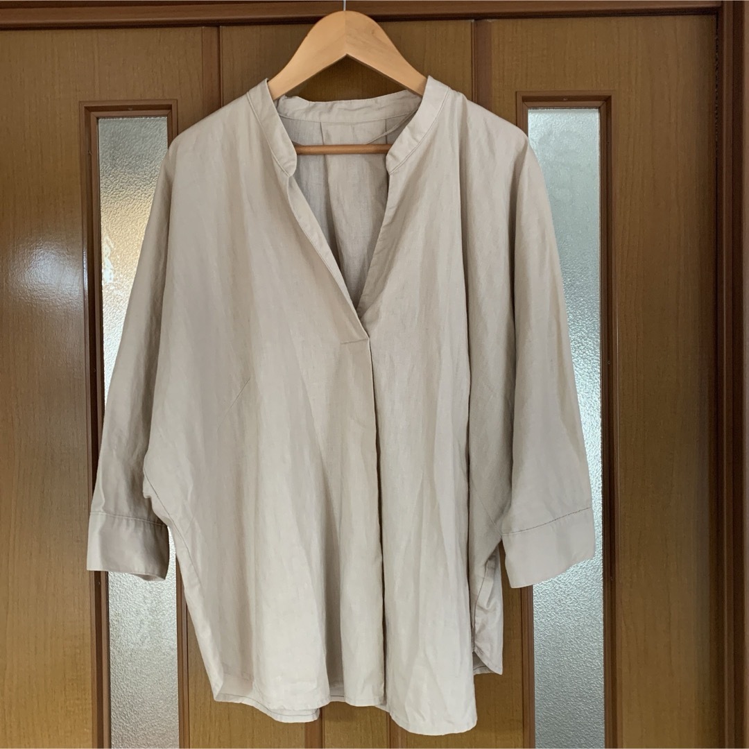GU(ジーユー)のgu リネンブレンドスキッパーシャツ レディースのトップス(シャツ/ブラウス(長袖/七分))の商品写真