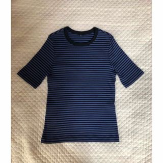 ユニクロ(UNIQLO)の美品❗️UNIQLOクルーネックリブTシャツ(Tシャツ(半袖/袖なし))