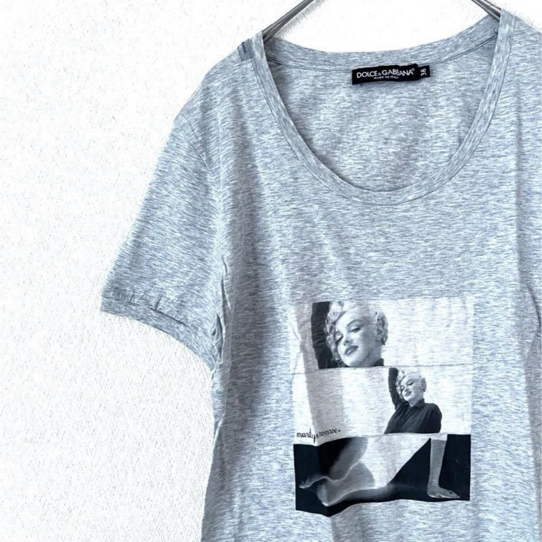 DOLCE&GABBANA(ドルチェアンドガッバーナ)の【イタリア製】ドルチェアンドガッパーナ プリントT 半袖 霜降りグレー S メンズのトップス(Tシャツ/カットソー(半袖/袖なし))の商品写真