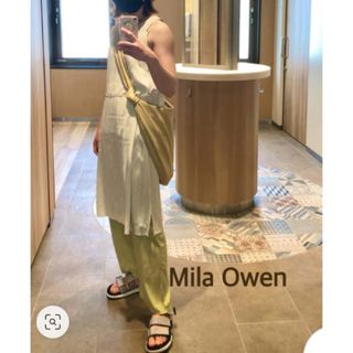 ミラオーウェン(Mila Owen)の【Mila Owen】レイヤードデザインサテンキャミ(ひざ丈ワンピース)