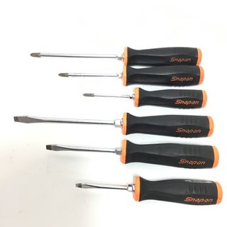 ΘΘSnap-on スナップオン ハンドツール ドライバーセット 6本セット オレンジ×ブラック(その他)