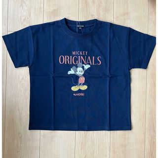 ディズニー(Disney)の【未使用】フリークスストア　キッズミッキープリントTシャツ　ネイビー　120cm(Tシャツ/カットソー)