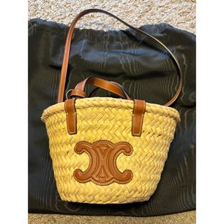 セリーヌ(celine)のCELINE パニエ かご カゴ ミニ 美品(かごバッグ/ストローバッグ)