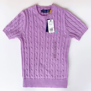 ポロラルフローレン(POLO RALPH LAUREN)のポロ　ラルフローレン　半袖　ニット　ケーブルコットン XS(Tシャツ/カットソー(半袖/袖なし))