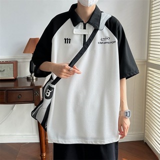 【新品】 Tシャツ 半袖 ゆったり シンプル ホワイト L メンズ (Tシャツ/カットソー(半袖/袖なし))