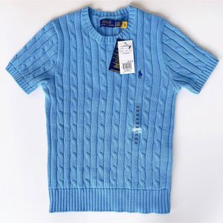 ポロラルフローレン(POLO RALPH LAUREN)のポロ　ラルフローレン　半袖　ニット　ケーブルコットン XS(ニット/セーター)