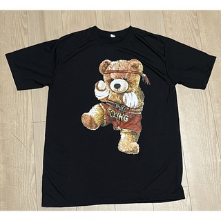 クマちゃんムエタイTシャツ黒XL(Tシャツ/カットソー(半袖/袖なし))