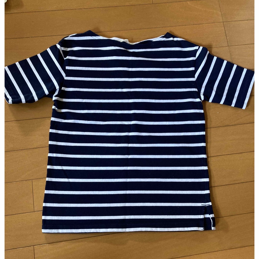 GU(ジーユー)のGUボーダーシャツ　ネイビー✖️ホワイト レディースのトップス(Tシャツ(半袖/袖なし))の商品写真