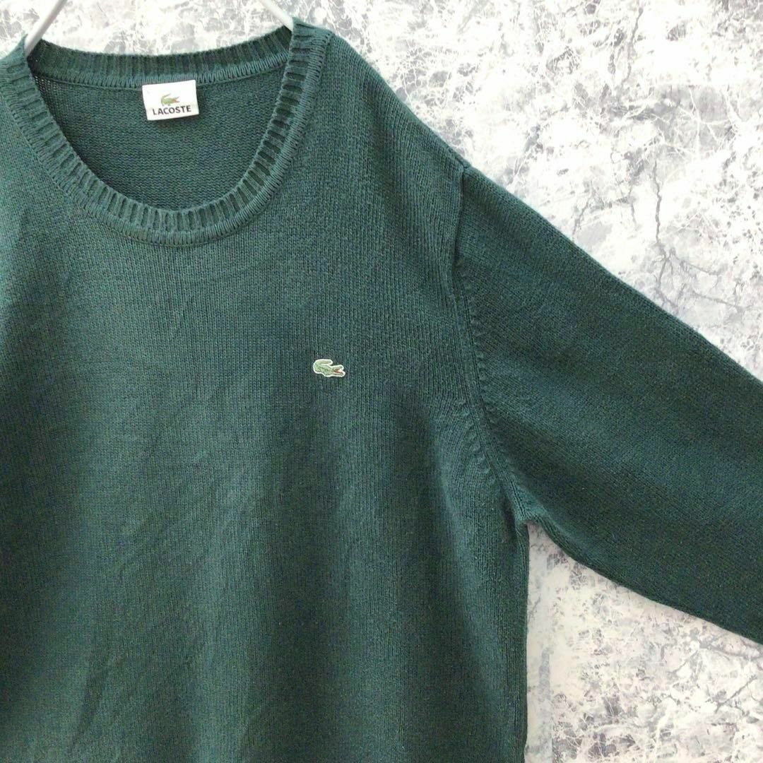 S213【人気カラー】スペイン製フレンチラコステ刺繍クルーネックニットセーター メンズのトップス(ニット/セーター)の商品写真