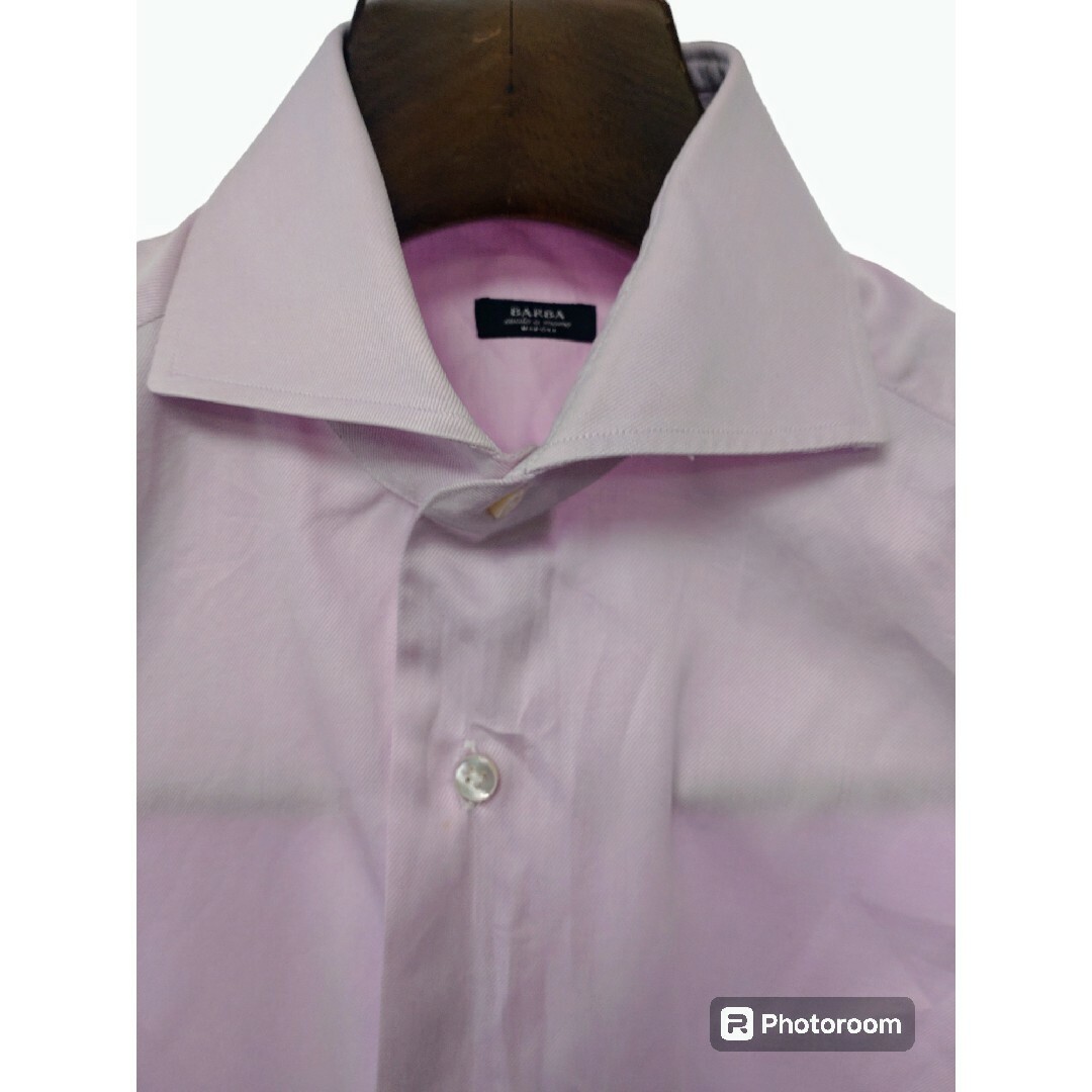 BARBA(バルバ)のBARBA バルバ シャツ ワイドスプレッド ピンク 39cm メンズのトップス(シャツ)の商品写真