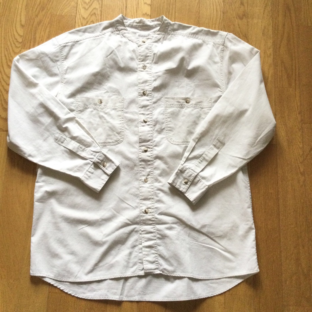 ノーカラー スタンドカラー長袖シャツ メンズのトップス(シャツ)の商品写真