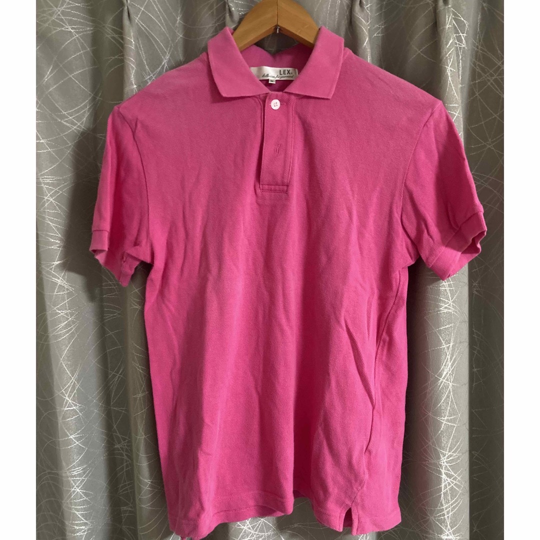 ピンク　ポロシャツ　Mサイズ メンズのトップス(ポロシャツ)の商品写真