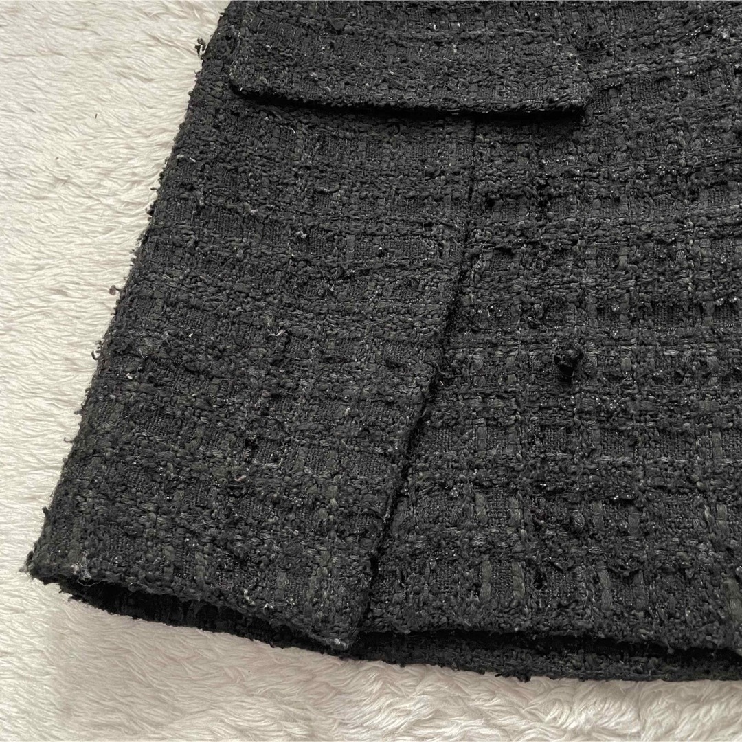 ZARA(ザラ)のZARA zara ザラ タイトスカート ミニスカート ブラック 黒色 金ボタン レディースのスカート(ミニスカート)の商品写真