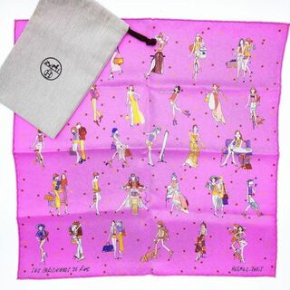 エルメス(Hermes)のエルメス カレ45 スカーフ パリジェンヌ ガブロッシュ 保存袋 極美品 シルク(バンダナ/スカーフ)