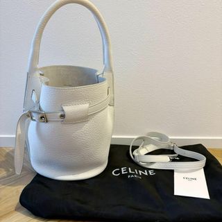 セリーヌ(celine)の【美品】廃盤 CELINE ビッグバッグバケット ナノ ホワイト(トートバッグ)