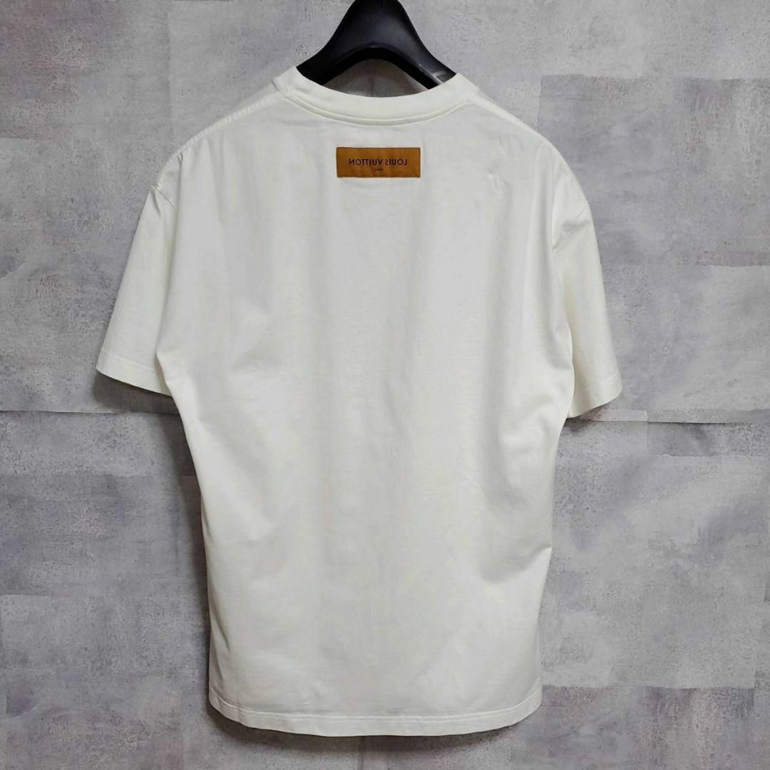 LOUIS VUITTON(ルイヴィトン)の数回使用 M ルイヴィトン 22ss モノグラム ロゴグラフィット Tシャツ 白 メンズのトップス(Tシャツ/カットソー(半袖/袖なし))の商品写真