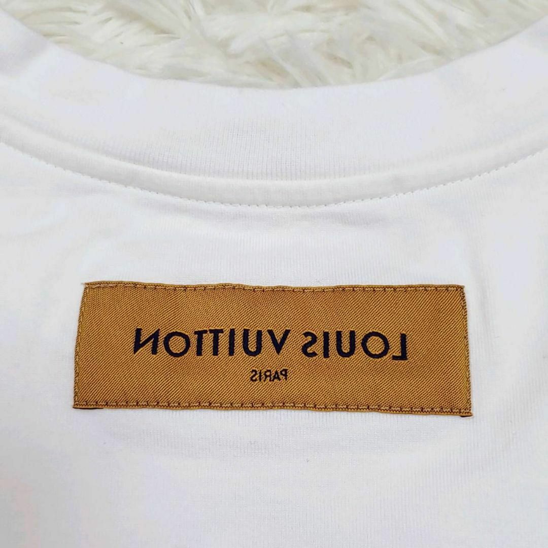 LOUIS VUITTON(ルイヴィトン)の数回使用 M ルイヴィトン 22ss モノグラム ロゴグラフィット Tシャツ 白 メンズのトップス(Tシャツ/カットソー(半袖/袖なし))の商品写真