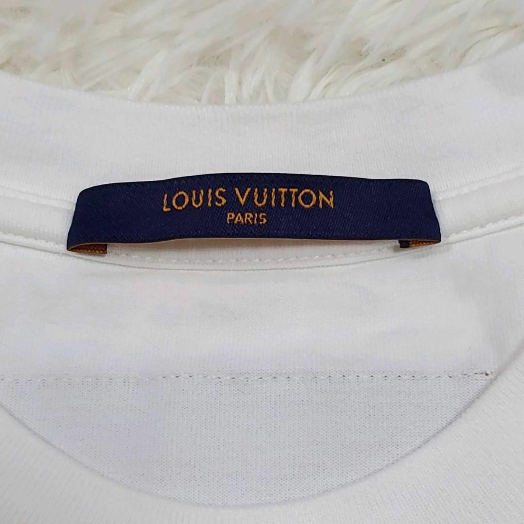 LOUIS VUITTON(ルイヴィトン)の数回使用 M ルイヴィトン 22ss モノグラム ロゴグラフィット Tシャツ 白 メンズのトップス(Tシャツ/カットソー(半袖/袖なし))の商品写真