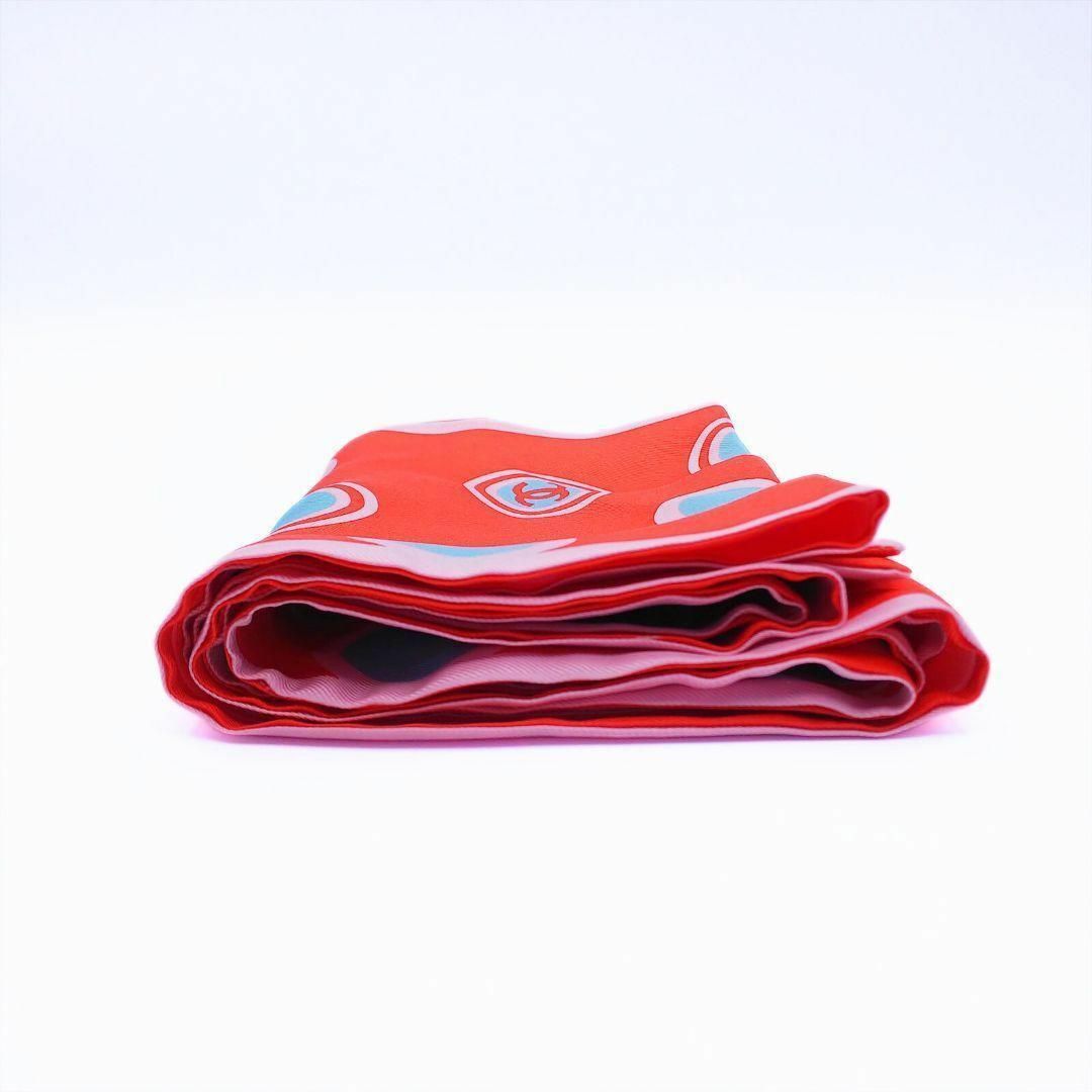 CHANEL(シャネル)のシャネル ココマーク ドット スカーフ バンドー シルク ピンク リバーシブル レディースのファッション小物(バンダナ/スカーフ)の商品写真