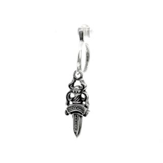 クロムハーツ(Chrome Hearts)のクロムハーツ CHROME HEARTS ■ 【 No5 DAGGER 】 #5 ダガー フープ シルバー ピアス 33434(ピアス(片耳用))