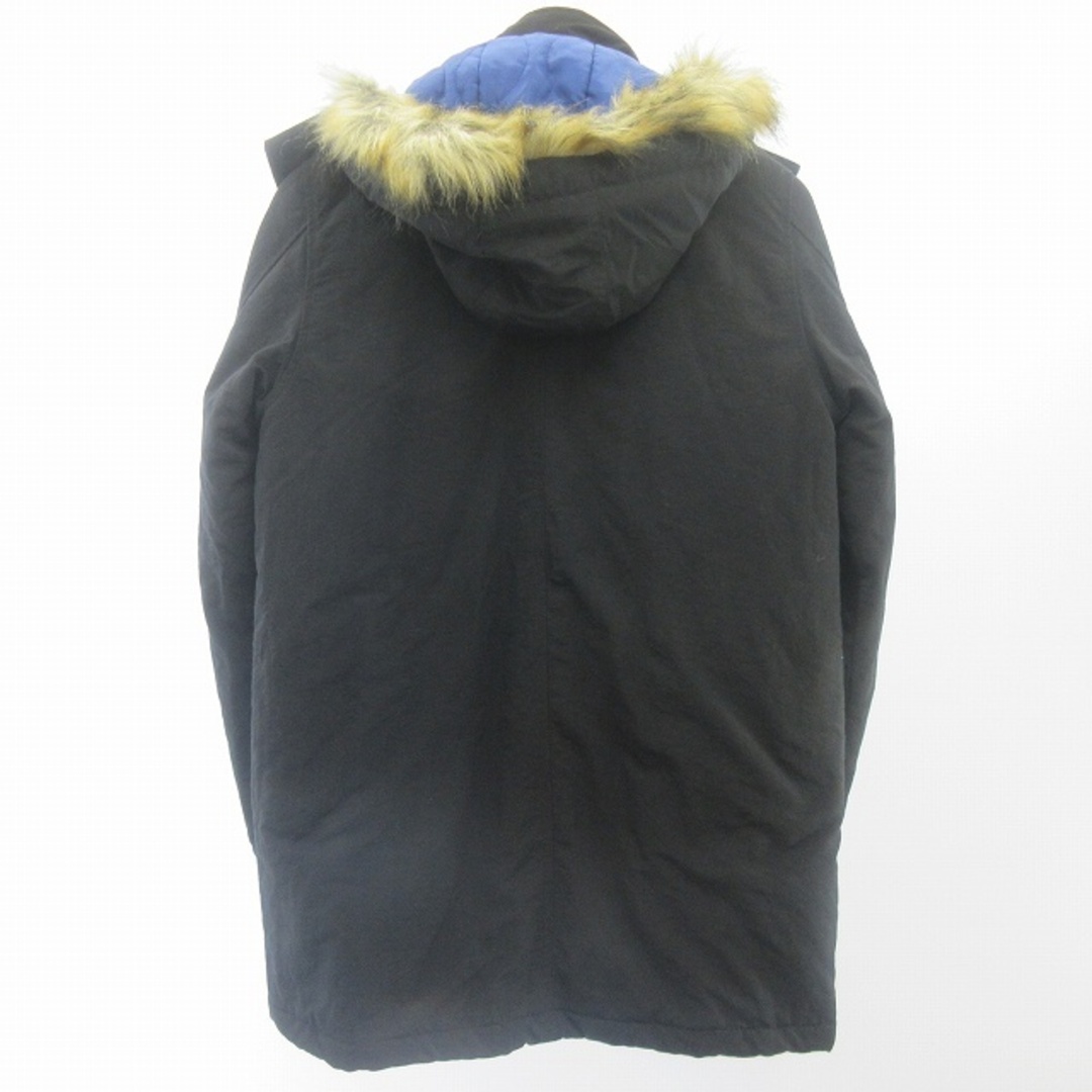 DIESEL(ディーゼル)のディーゼル モッズコート ジャケット 中綿 ロゴ刺繍 黒 ブラック 約M メンズのジャケット/アウター(モッズコート)の商品写真