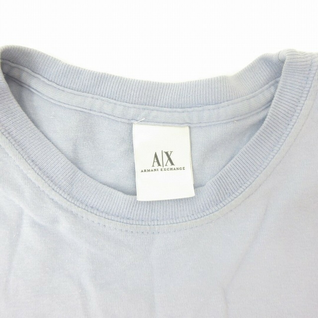 ARMANI EXCHANGE(アルマーニエクスチェンジ)のアルマーニエクスチェンジ Ｔシャツ カットソー ワンポイント 青 S ■GY06 レディースのトップス(Tシャツ(半袖/袖なし))の商品写真