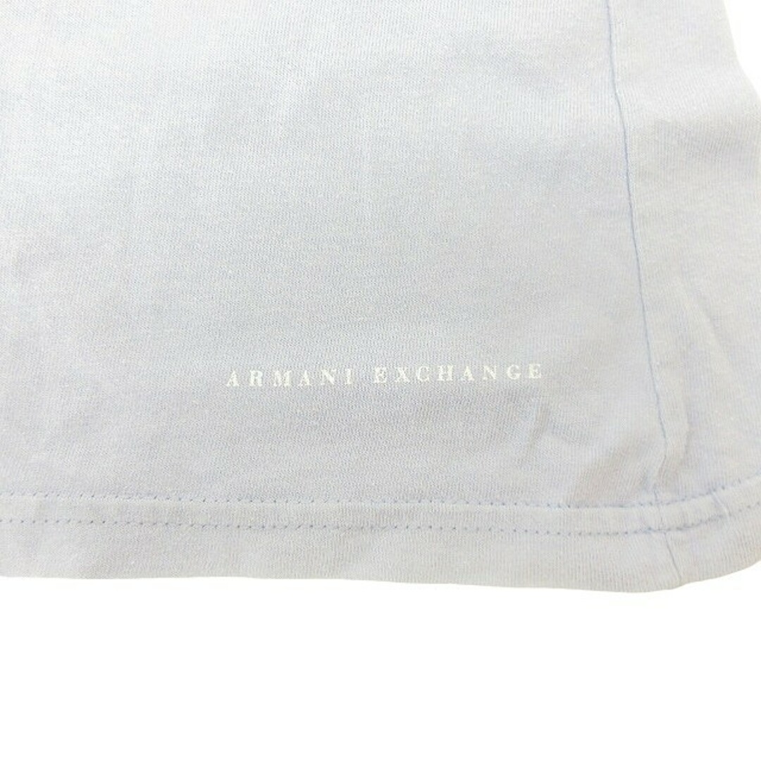 ARMANI EXCHANGE(アルマーニエクスチェンジ)のアルマーニエクスチェンジ Ｔシャツ カットソー ワンポイント 青 S ■GY06 レディースのトップス(Tシャツ(半袖/袖なし))の商品写真