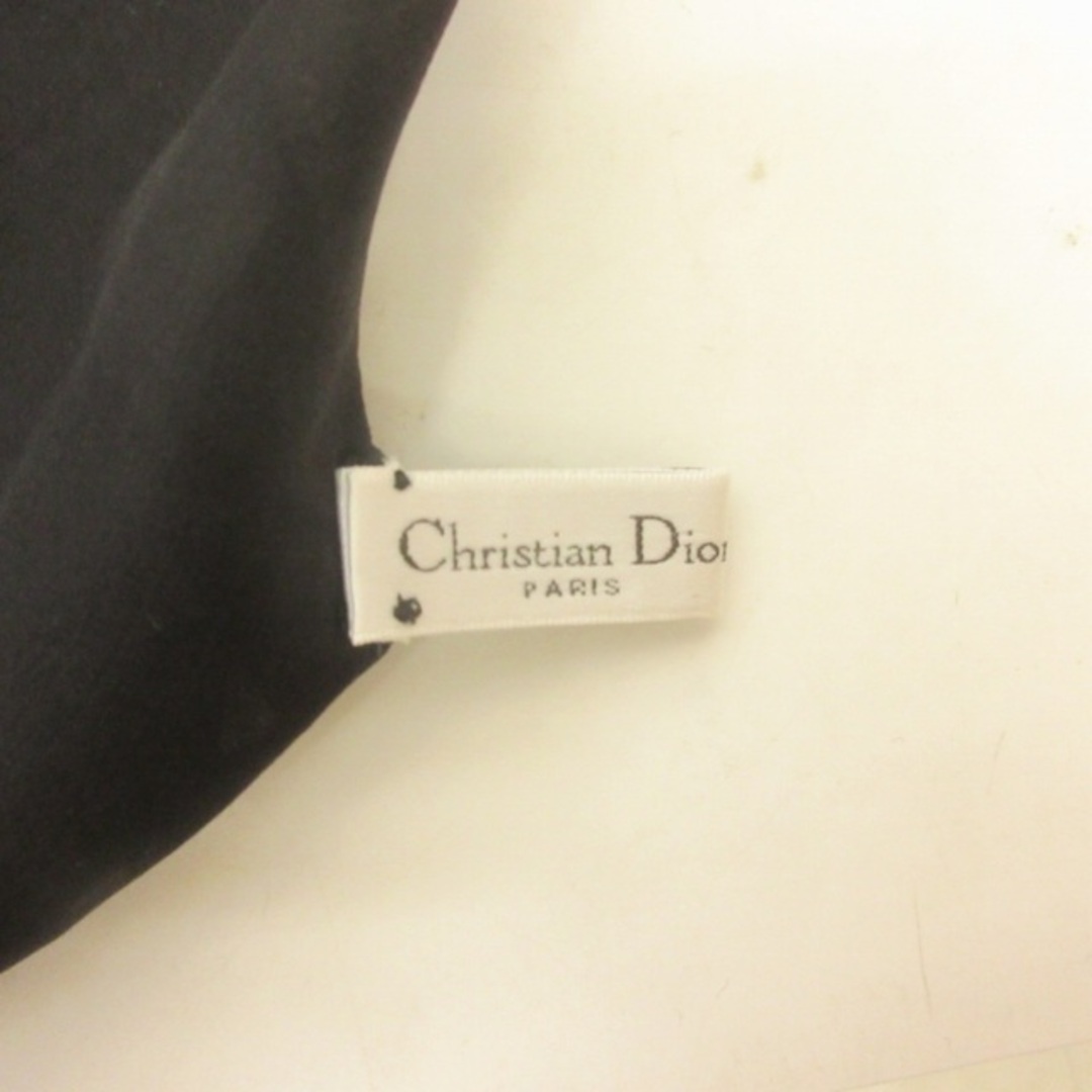 Christian Dior(クリスチャンディオール)のクリスチャンディオール Dior スカーフ  シルク 花柄 黒 STK レディースのファッション小物(バンダナ/スカーフ)の商品写真