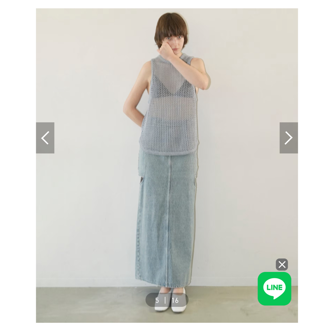 CLANE(クラネ)のCIRCLE CUT LAYERED DENIM SKIRT レディースのスカート(ロングスカート)の商品写真