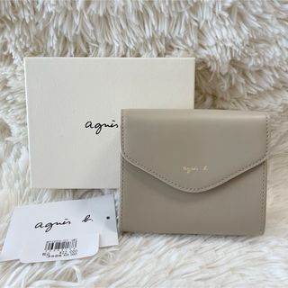 agnes b. - 【新品未使用】アニエスベー 折財布 レザー グレージュ