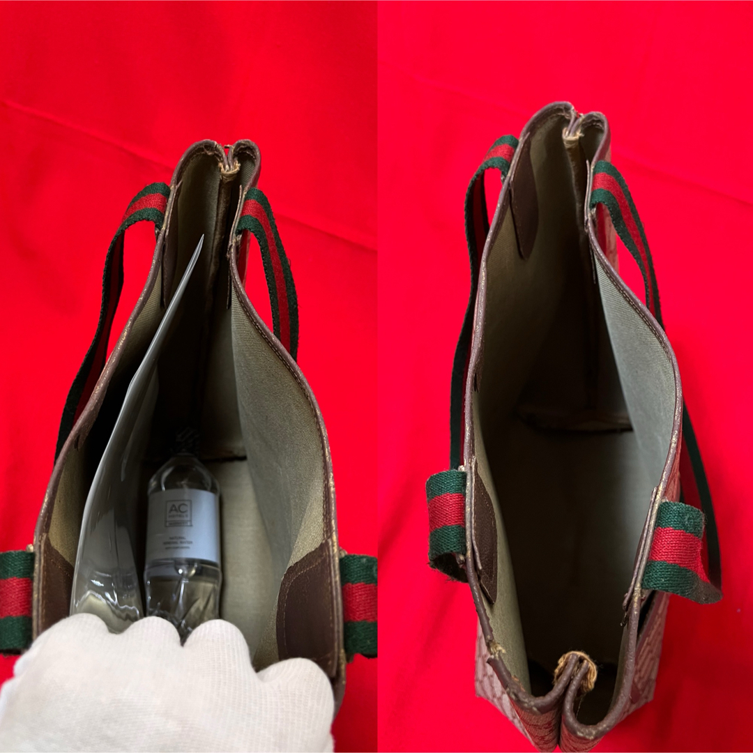 Gucci(グッチ)のGUCCI グッチ　オールド　バッグ　トート　シェリーライン A4 大容量 メンズのバッグ(トートバッグ)の商品写真