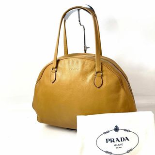 PRADA プラダ　ハンドバッグ　トートバッグ　レザー　オーカー　レディース