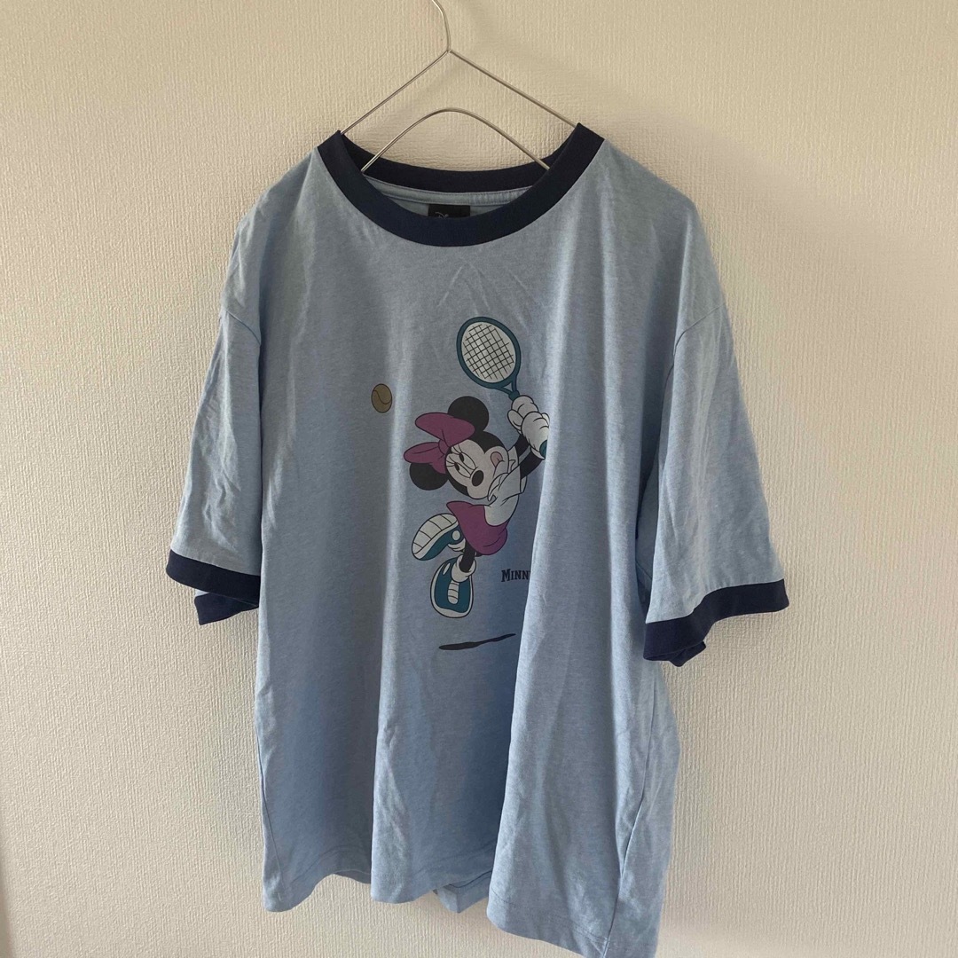 Disney(ディズニー)のDisneyディズニーミニーリンガーtシャツメンズ半袖ブルー青 メンズのトップス(Tシャツ/カットソー(半袖/袖なし))の商品写真