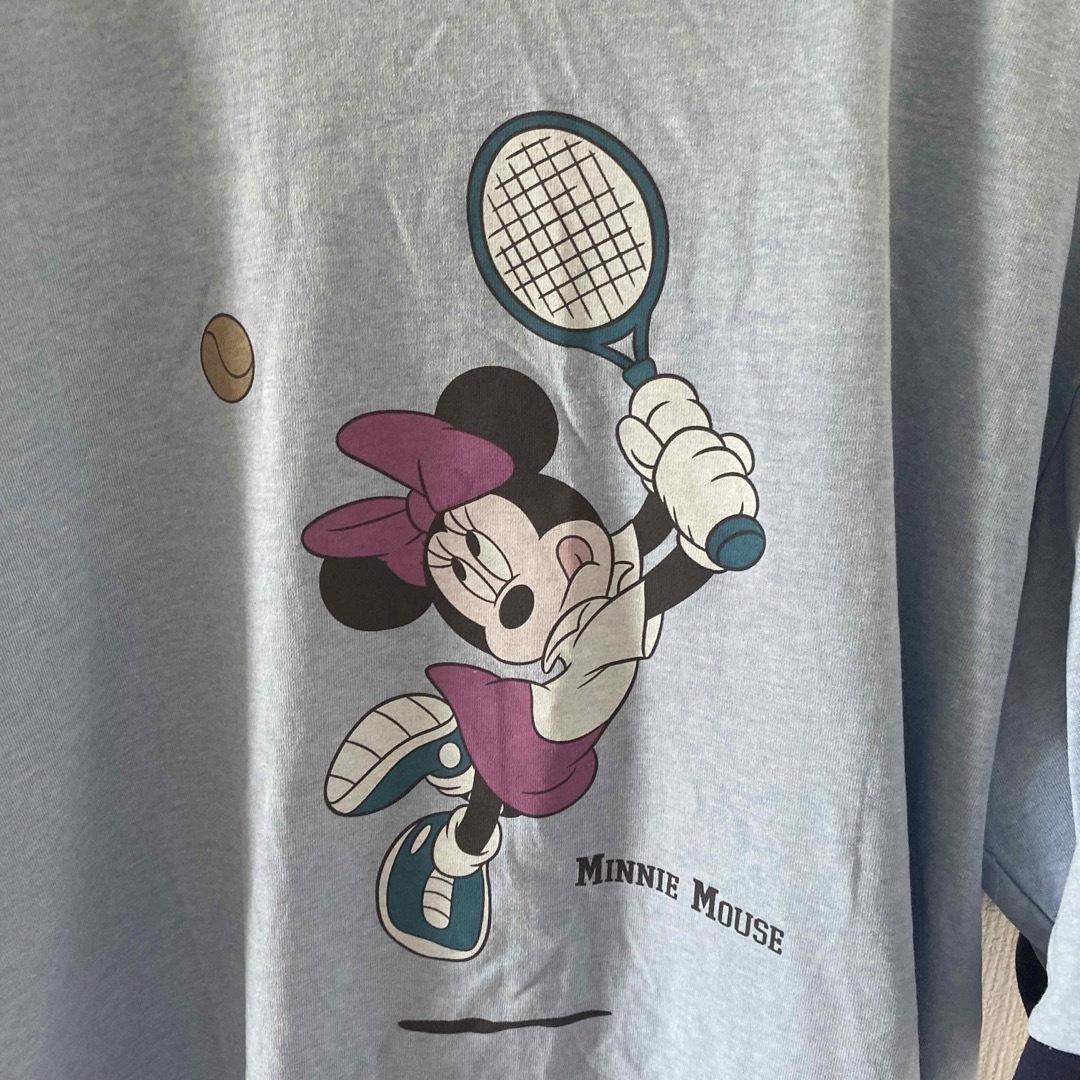 Disney(ディズニー)のDisneyディズニーミニーリンガーtシャツメンズ半袖ブルー青 メンズのトップス(Tシャツ/カットソー(半袖/袖なし))の商品写真