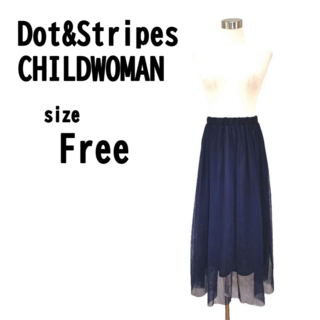 【F】Dot&Stripes CHILDWOMAN チャイルドウーマン スカート(ひざ丈スカート)