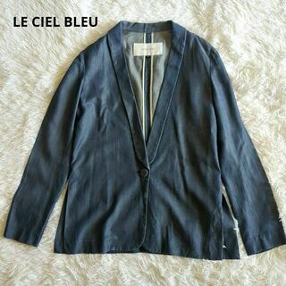 ルシェルブルー(LE CIEL BLEU)のルシェルブルー テンセルデニム テーラード ジャケット シングル 40(テーラードジャケット)